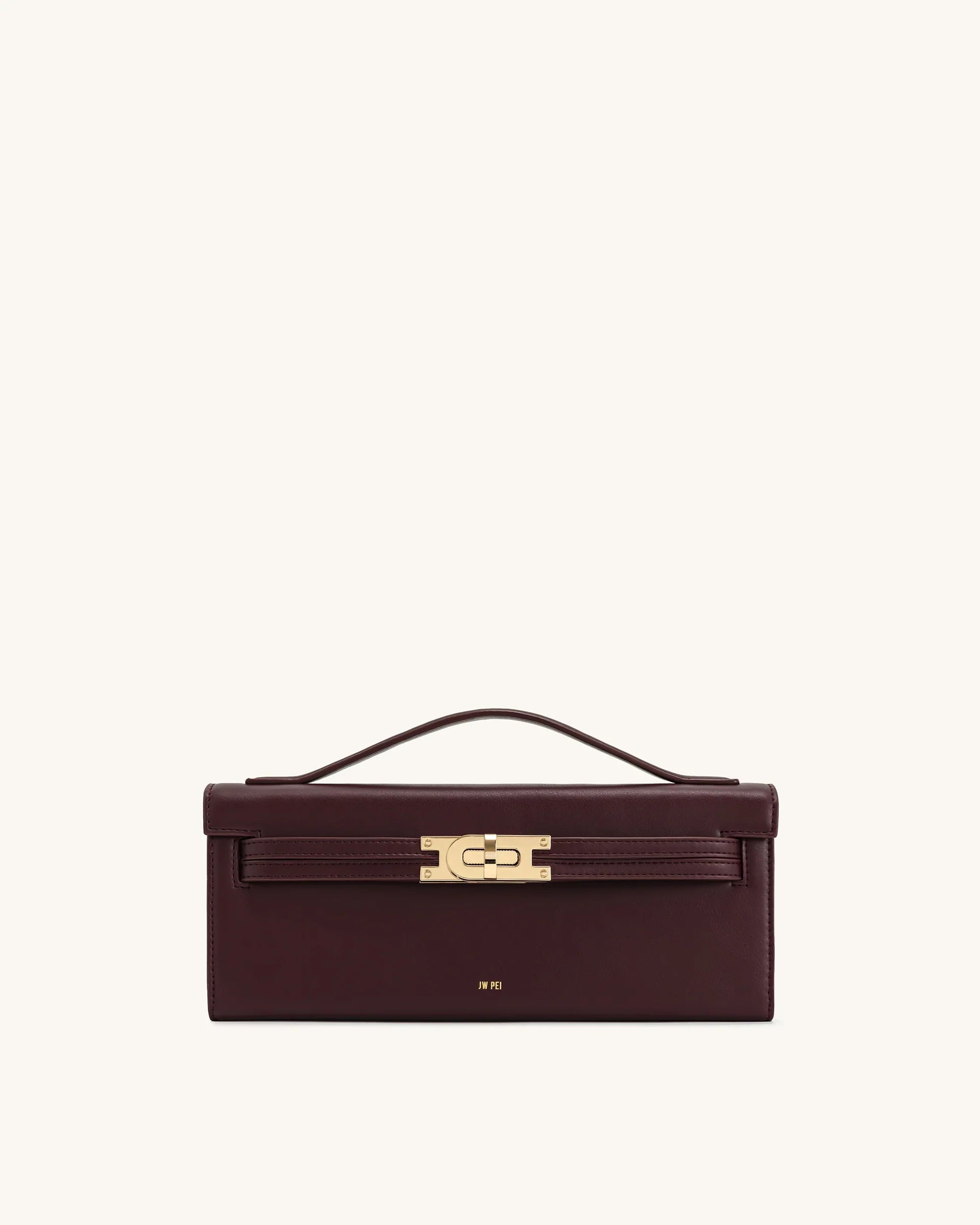 Bria Structured Top Handle Bag - Deep Burgundy