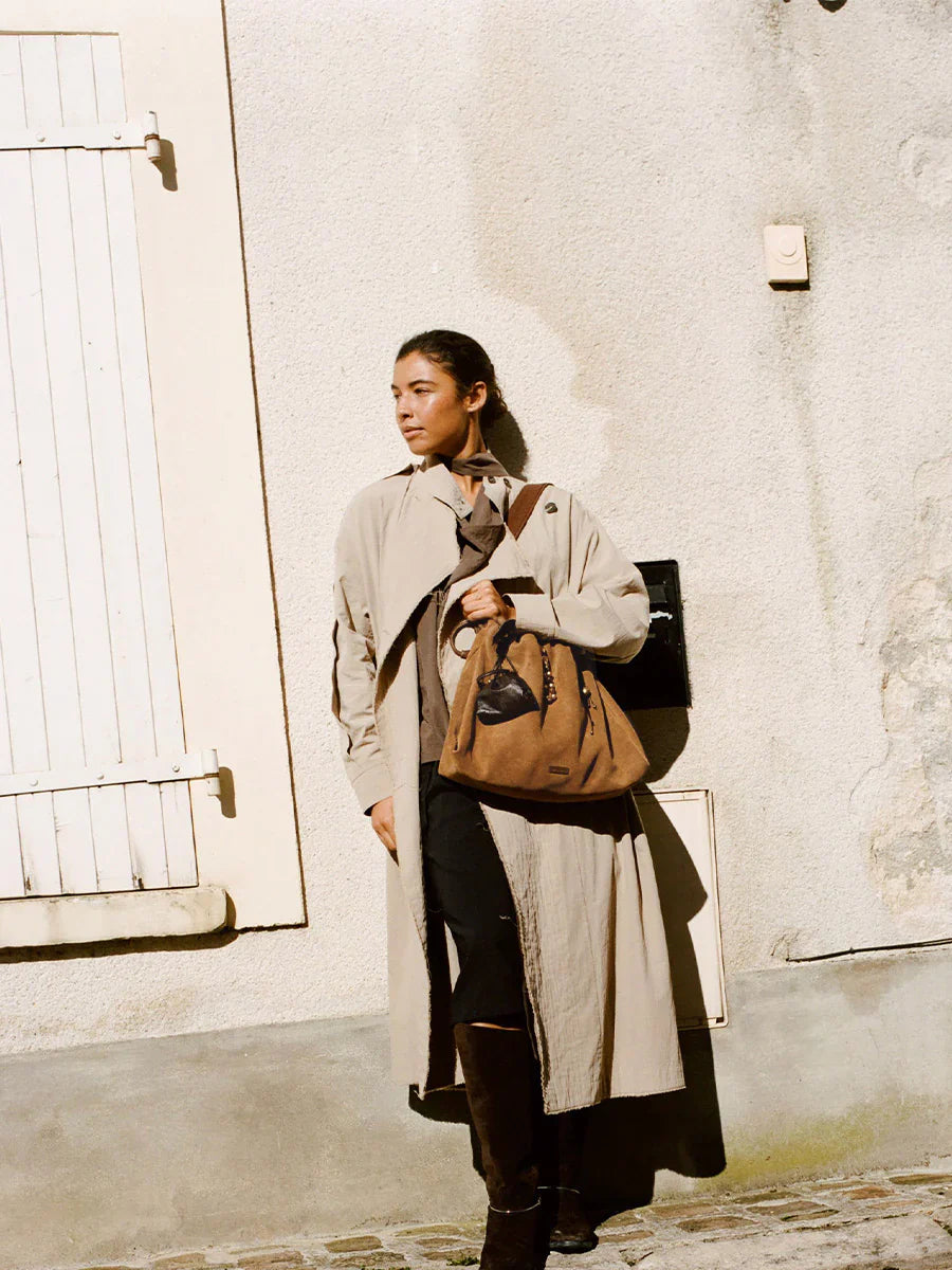 Medium Gather Bag Set - Ochre Suede