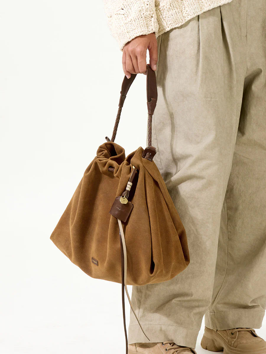 Medium Gather Bag Set - Ochre Suede
