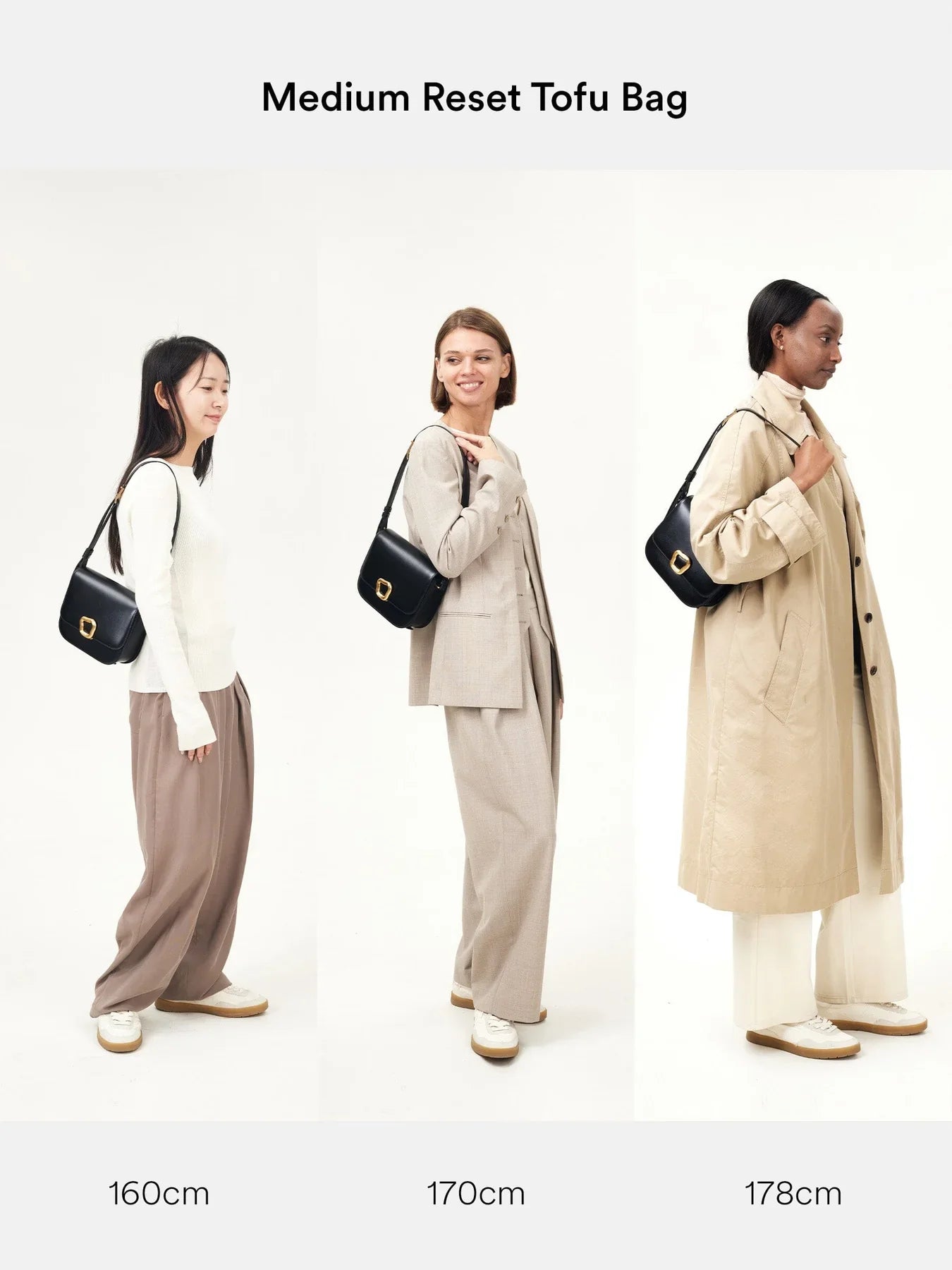 Medium Reset Tofu Bag - Pearl Grey