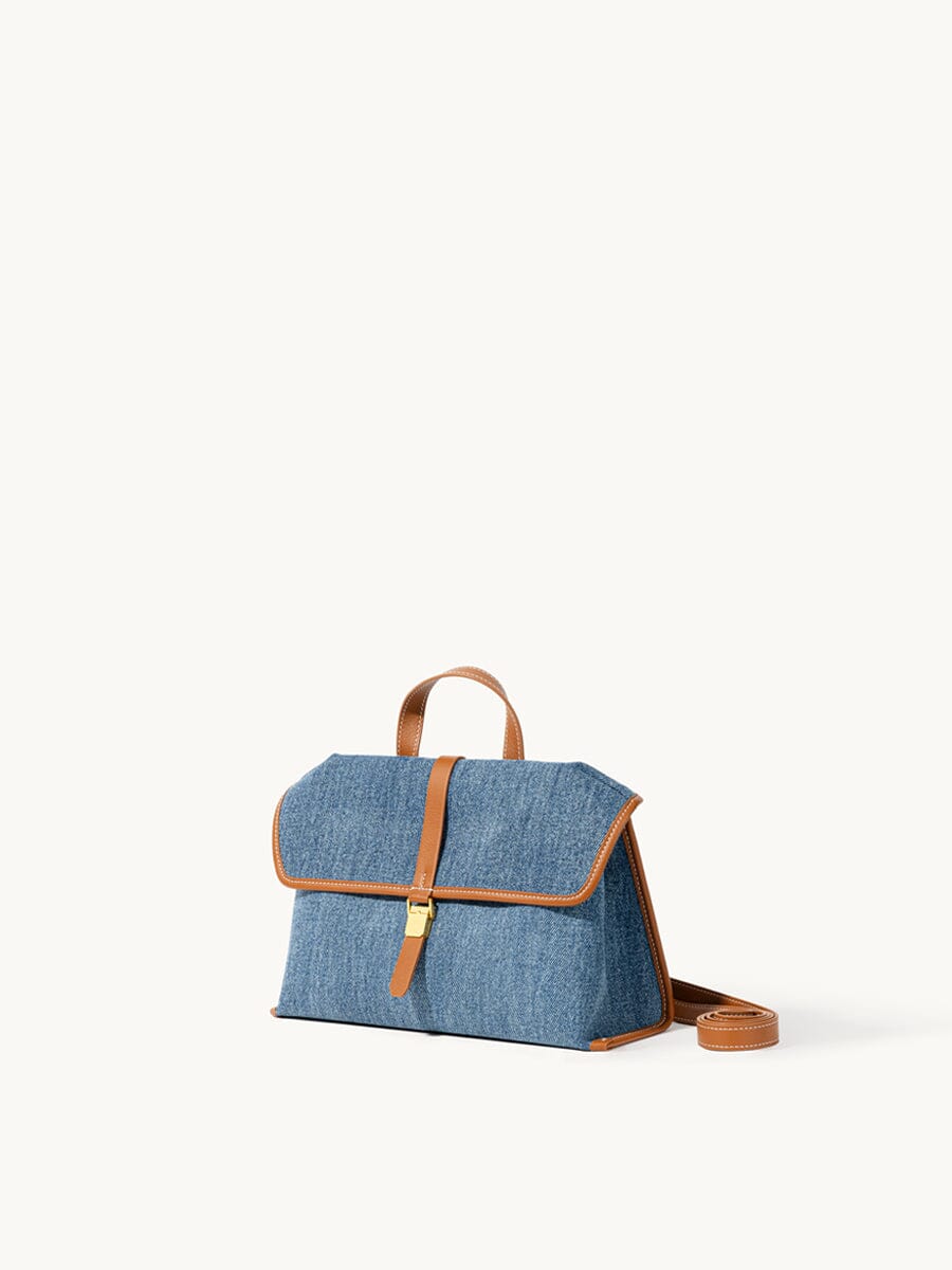 Small Shan Satchel Bag - Denim