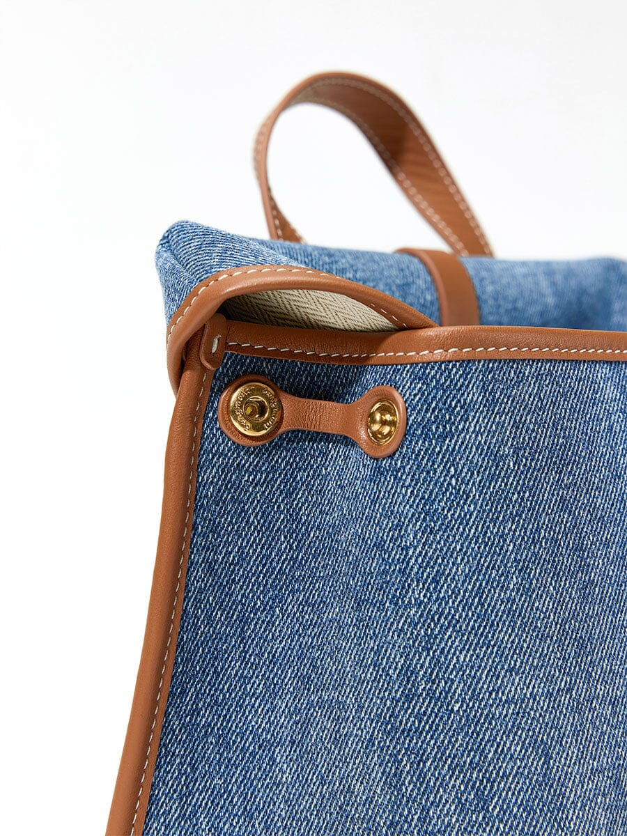 Small Shan Satchel Bag - Denim
