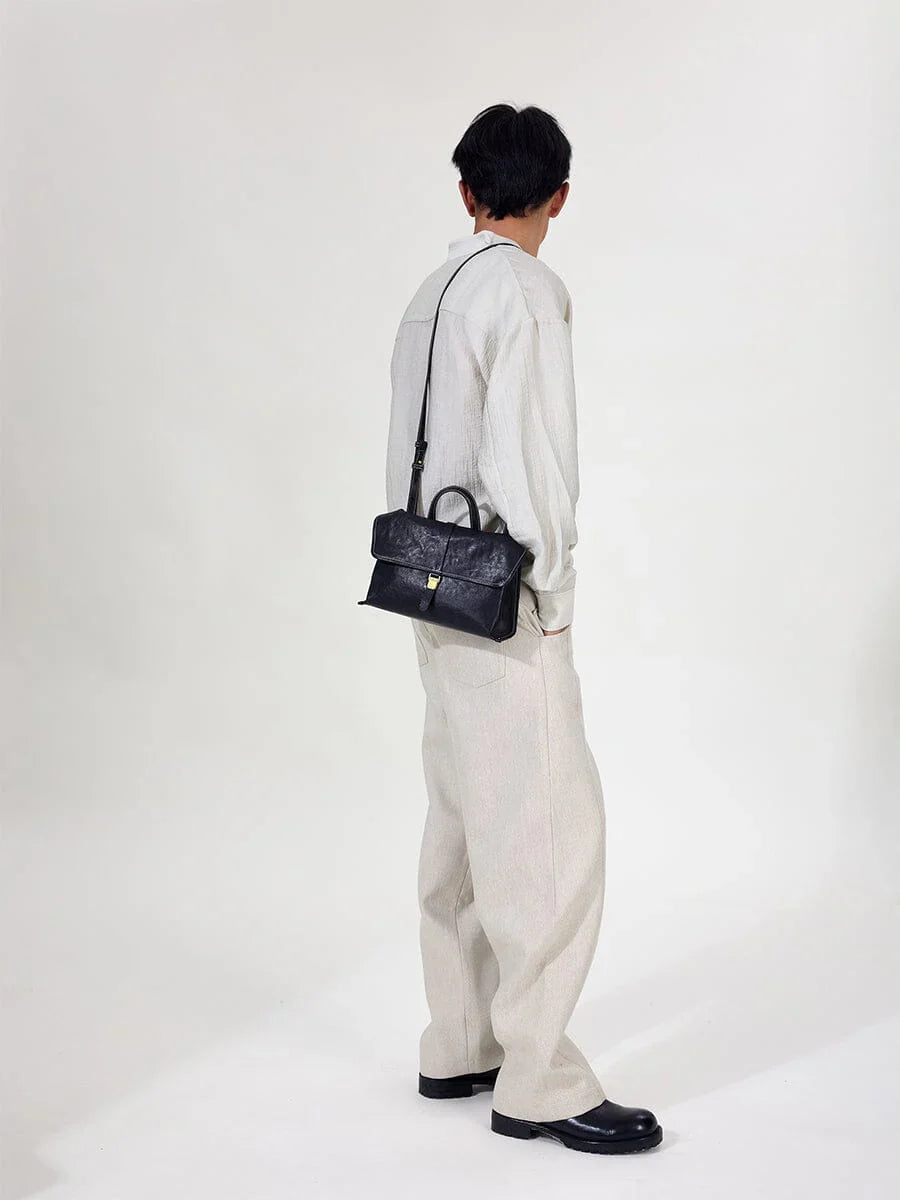 Small Shan Satchel Bag - Onyx