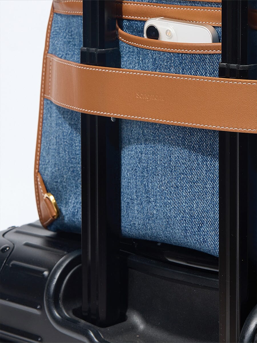 The Large Shan Briefcase - Denim