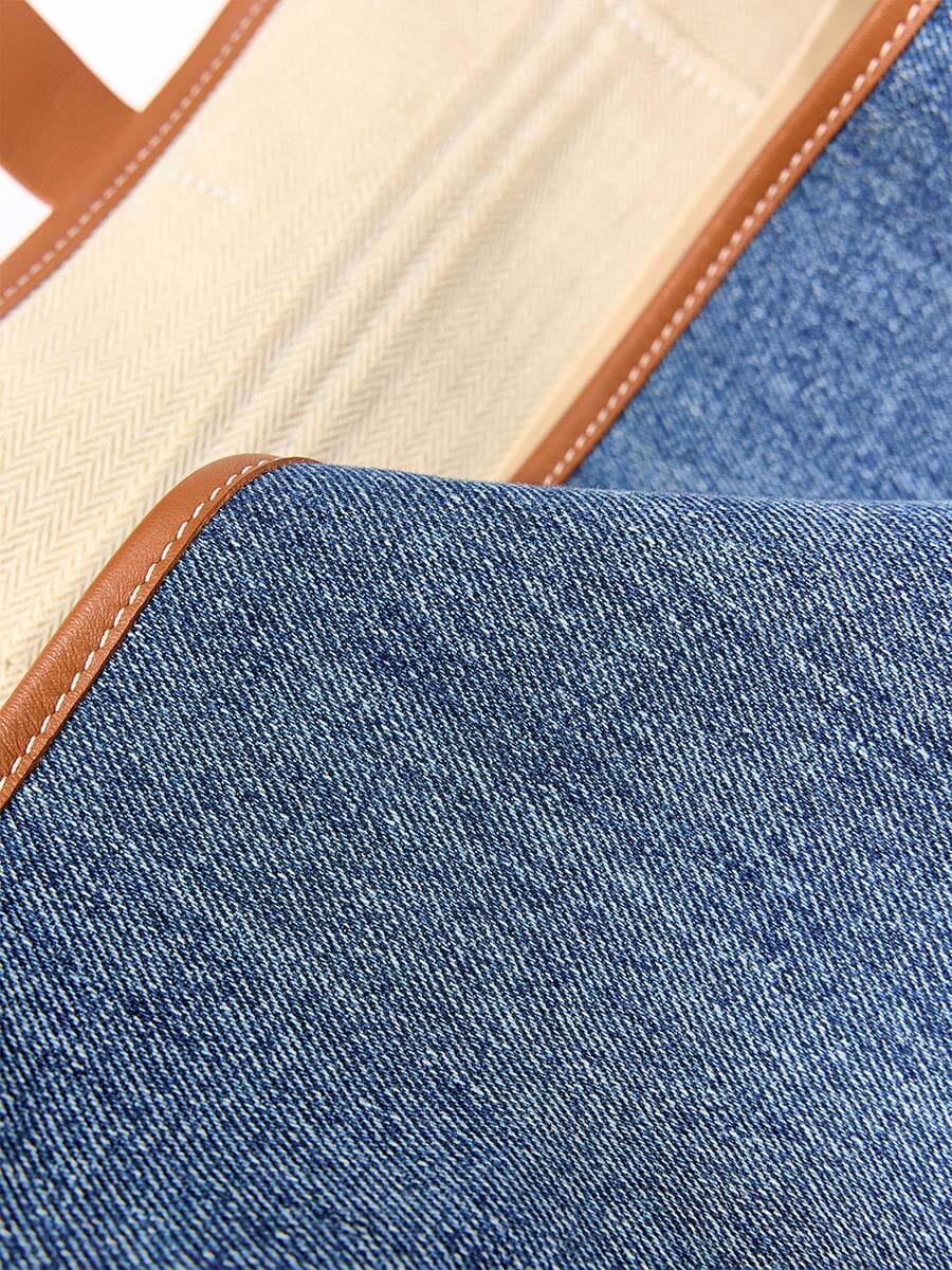 The Large Shan Briefcase - Denim