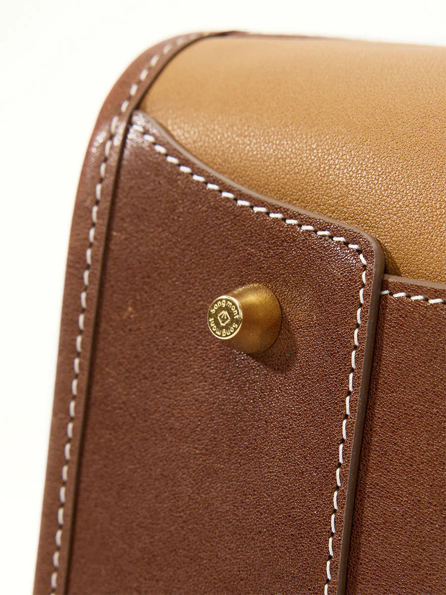 The Large Shan Briefcase - Ochre Suede