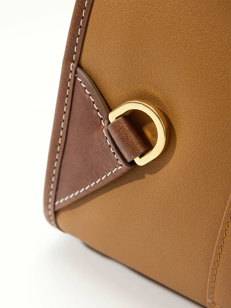 The Large Shan Briefcase - Ochre Suede
