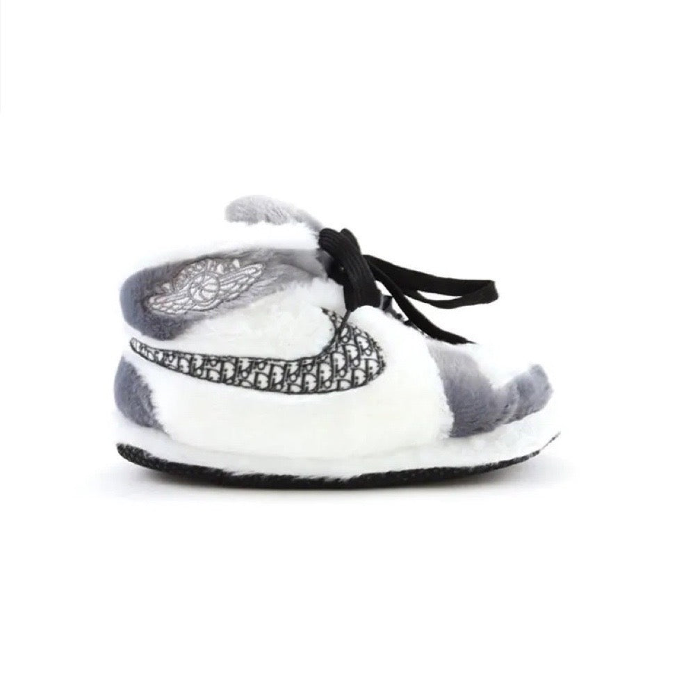 Stepcorner Çocuk Peluş Sneakers – Grey Dior