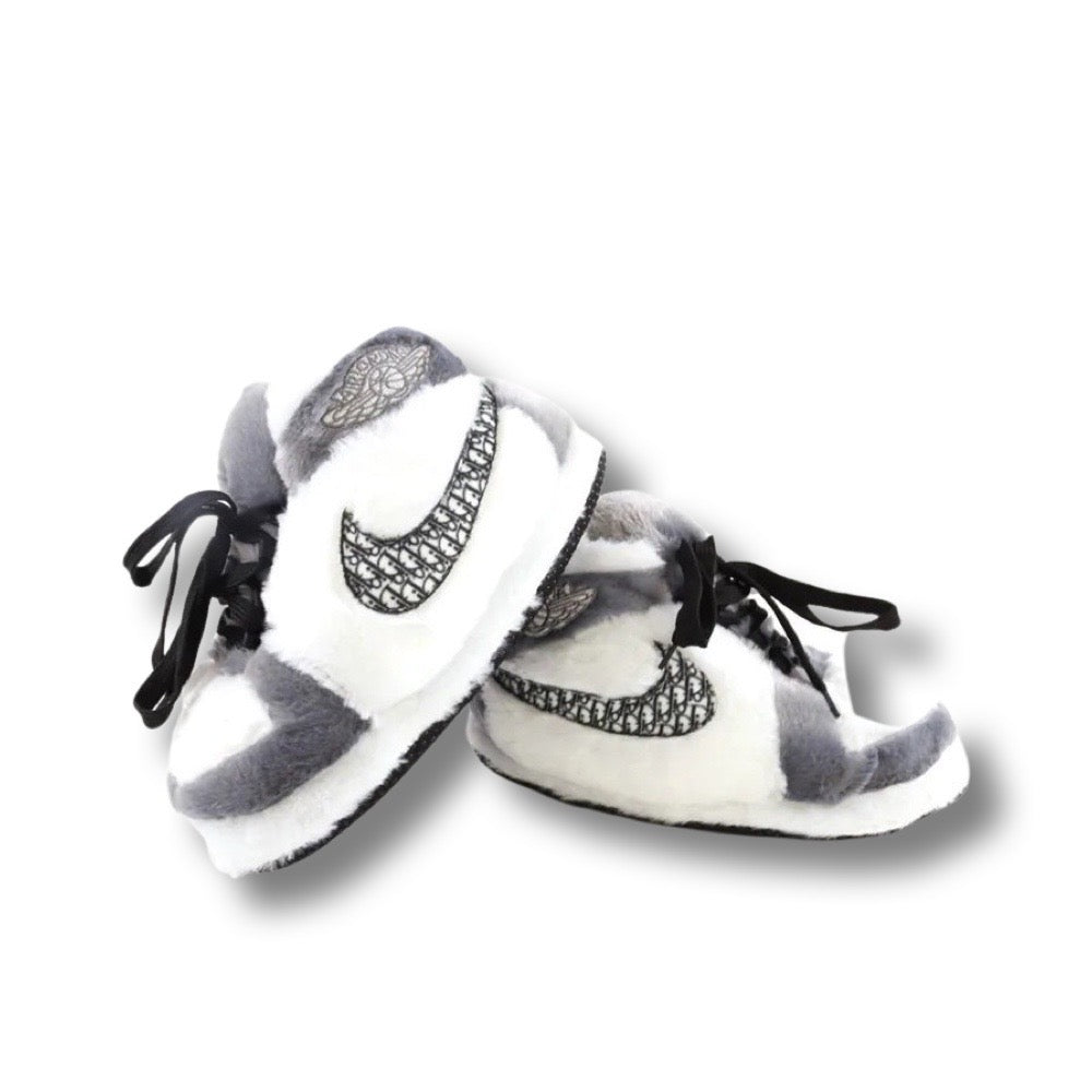 Stepcorner Çocuk Peluş Sneakers – Grey Dior